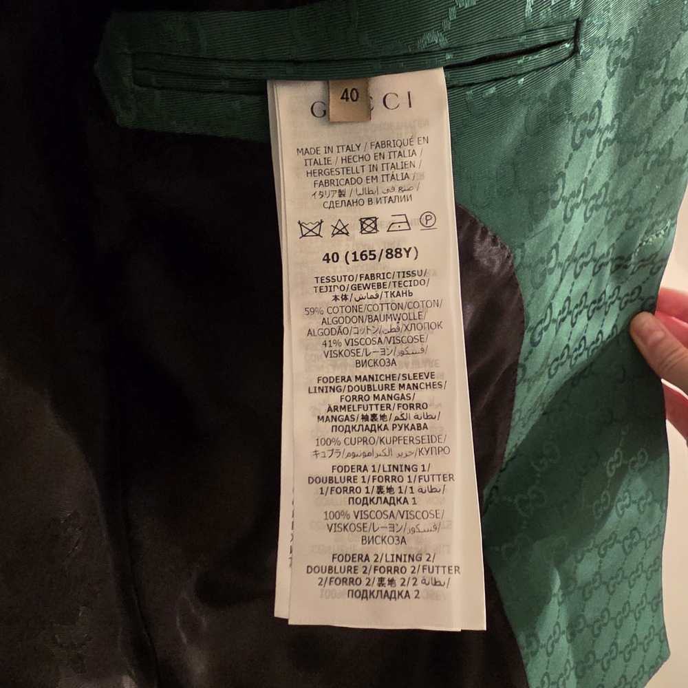 Gucci Monogram Emerald Green Double-Breasted Blaz… - image 5